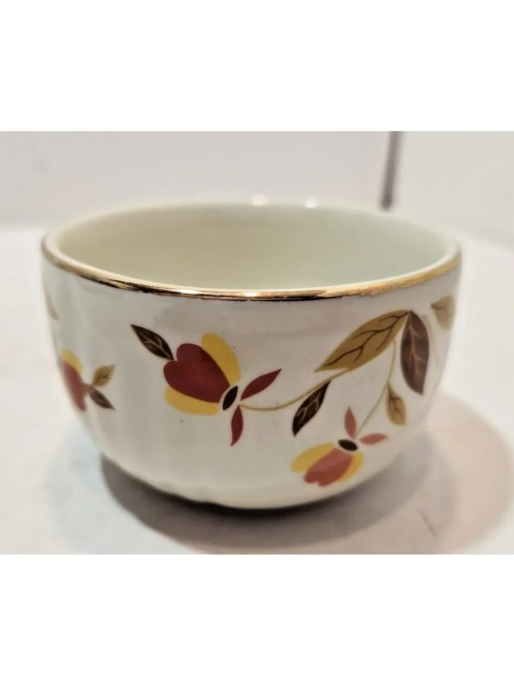 Vintage Hall Superior Jewel Tea Autumn Leaf Radiance Custard Cup Ramekin